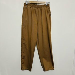 VF Jeanswear Vintage Brown Pull-On Elastic Waist Straight Wide Leg Pants 12P